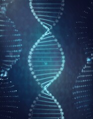 DNA - Visualization of DNA Molecules - Genetic Code - Structure of DNA - Abstract Representation of Deoxyribonucleic Acid - Double Helix - Genetic Mutation and Manipulation