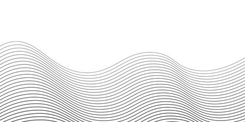 Abstract black stripes art wave line background. Vector illustration