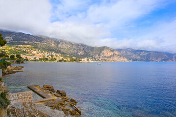 Wall Mural - Panorama of Saint-Jean-Cap-Ferrat in sunny day in France