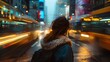© Nattapong - motion blur ::10 a dutch angle photoshoot of a pretty woman in a New York street [ surrounded of skyscrapers ] ::8