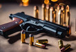 © sebi_2569 - Close-up with many bullets and a gun