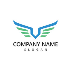 Canvas Print - Wings logo design template