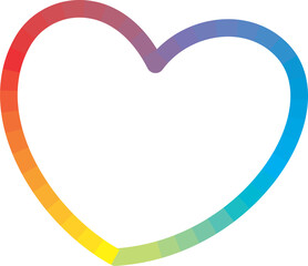 Wall Mural - Pride month day heart shape icon
