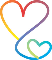 Wall Mural - Pride month day heart shape icon
