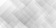 © armans - Abstract gray background with square and triangle shapes layered in modern abstract white transparent pattern design. White color technology concept seamless geometric line vector background.