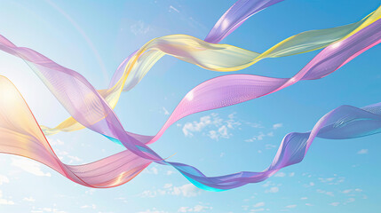 Wall Mural - colorful wave abstract illustration with smooth lines and flowing curves, creating a vibrant motion 