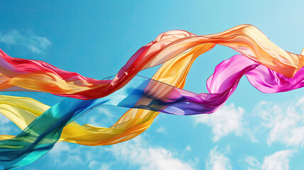Wall Mural - colorful smoke swirls in motion