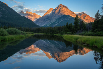 reflection of the mountain