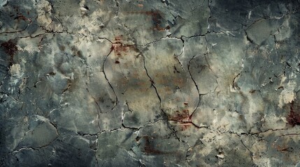 Poster - Vintage abstract grunge texture design of aged surface with cracks and scratches