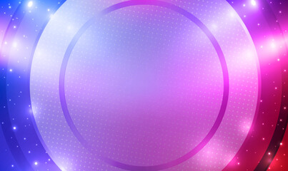 Wall Mural - concentric circles with spotlights and sparkling light. geometric backdrop. template for presentatio