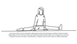 © Bettermind Graphic - Continuous one line design of stretching with split movement.Minimalist style vector illustration on white background.