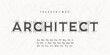 © Top1 - Architectural project font, technical draw style alphabet. Geometrical typography. Wireframe letters, typographic design with draft strokes for architecture logo and headline. Isolated vector typeset