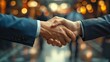© Emile - A visual of two businesspeople exchanging documents, representing collaboration in business deals.