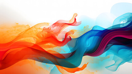 Wall Mural - Colorful Abstract Waves, Vibrant and Dynamic Design Perfect for Modern and Artistic Projects