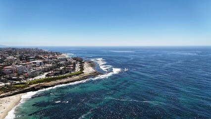 Wall Mural - Scenic aerial view of the San Diego coastline.