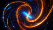 © Viktoriia - Blue energy vortex: light streaks and abstraction in outer space
