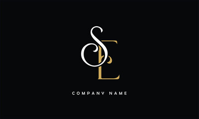 Sticker - SE, ES, S, E Abstract Letters Logo Monogram