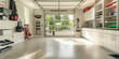 © Armin - Spacious and clean garage interior illuminated by daylight with an open door