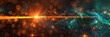 © Planetz - Colorful laser light streaks with particles in motion creating a futuristic and dynamic visual effect. orange laser beam banner