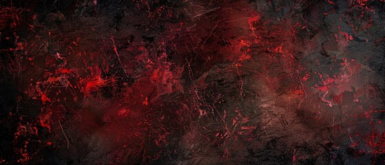 Abstract Art with Texture: Red and Black Abstract Design