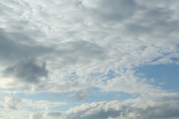 Wall Mural - Beautiful view of sky with fluffy clouds