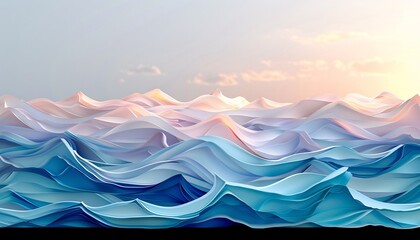 Poster - Abstract Ocean Waves