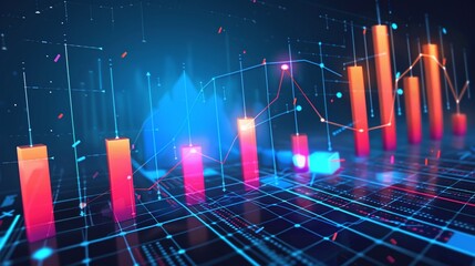 graphic chart business background