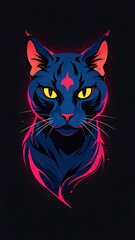 Icon cat on vector