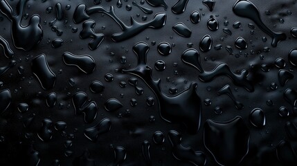 Wall Mural - water drops on black background surface, for overlay