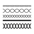 © TukTuk Design - Border frame wavy line divider, geometric shape element, horizontal zigzag seamless pattern stroke outline illustration