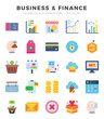 © Icon - Set of Business & Finance icons in Flat style. High quality Flat Icons symbol collection.
