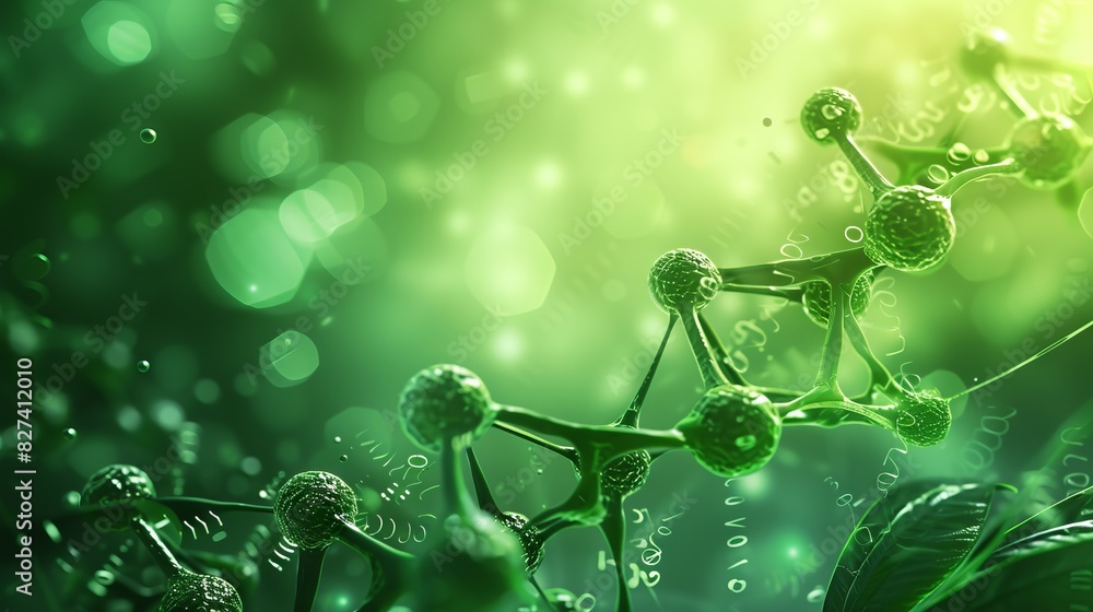 Molecule Representing Green Hydrogen As A Clean Energy Source. Сoncept ...