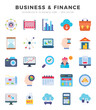 © Icon - Business & Finance Flat icons collection. 25 icon set. Vector illustration.