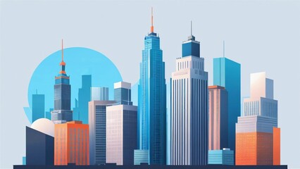 city skyline vector illustration