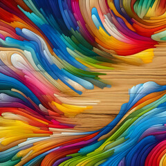 Wall Mural - abstract background with rainbow rainbow, color, design, vector, colorful, line, wave, pattern, illustration, art, curve, wallpaper, texture,Ai generated 