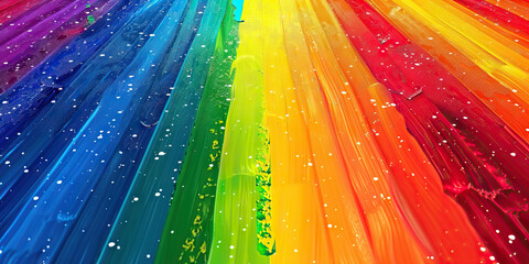 Wall Mural - Rainbow Riot: A spectrum of vibrant colors arranged in an orderly gradient, bringing a sense of fun and positivity to the background