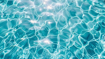 Wall Mural - light blue water in swimming pool, top view, seamless pattern