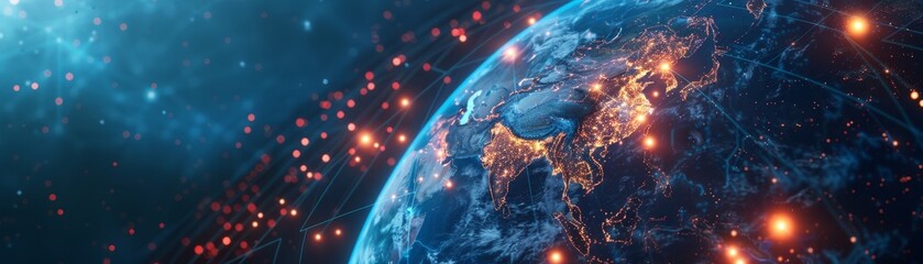 Globe of the Digital World: A Concept of Global Connectivity and Information Exchange