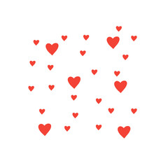 Red heart shape seamless pattern
