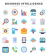 © Icon - Set of Flat Business Intelligence Icons. Flat art icon. Vector illustration