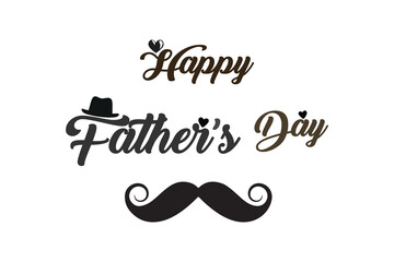 Wall Mural - Happy Fathers Day greeting with hand written lettering. Happy Father's Day.