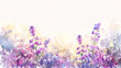© Diana - painting watercolor flower background illustration floral nature. Lilac flower background for greeting cards weddings or birthdays. Copy space.