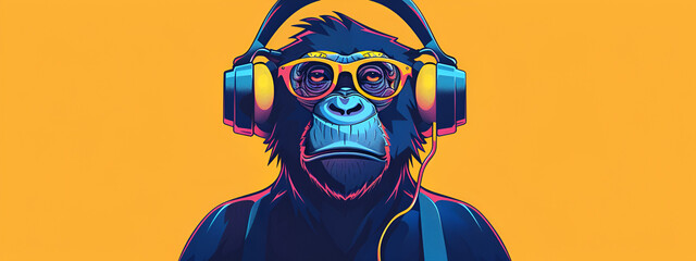 modern monkey illustration