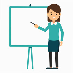 Wall Mural - teacher and student vector illustration