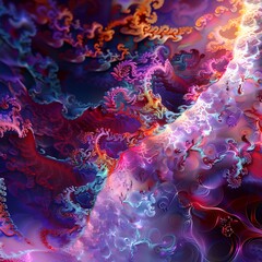 fractal background with bubbles