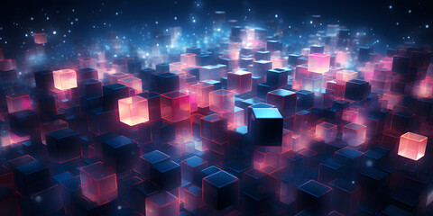 Abstract cube pattern background.