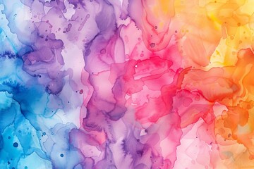 Canvas Print - abstract watercolor background with vibrant colors and organic shapes artistic texture illustration