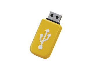 USB pendrive icon 3d rendering vector illustration 