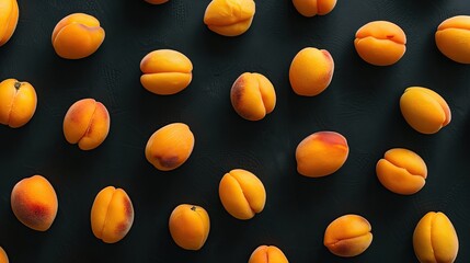 apricot pattern on a black background