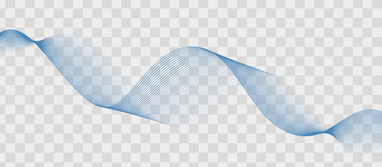 Wall Mural - abstract background with glowing wave. blue gradient flowing wave lines. modern wave lines. shiny mo